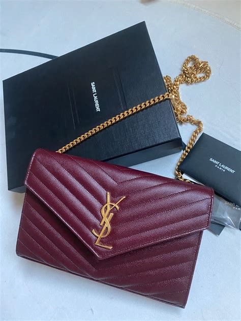 monogram ysl wallet on a chain|ysl cassandra chain wallet.